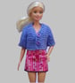 KNITTING PATTERN PDF Lavender Cardigan for Doll - Image 1