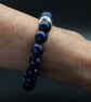 Lapis Lazuli Karen Hill tribe silver gemstone earrings Sagittarius gift - Image 8