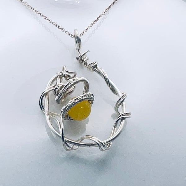 Cute citrine yellow fashion coloured pendant