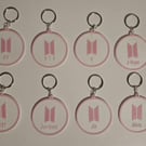 BTS Keychain Set 3D Printed K-Pop Key Rings