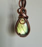 Green Labradorite & Copper Pendant Necklace Gift Crystal Jewellery Jewelry  - Image 9