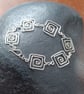 Square spiral silver bracelet