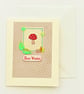 Mushroom theme Cross Stitch Card with Sequins  - Image 2
