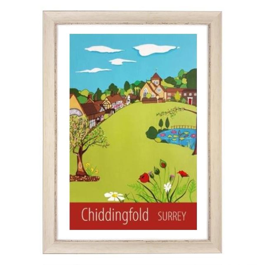 Chiddingfold Surrey travel poster print by Susie West
