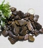 10 Brown Bronzite - Polished Tumblestones, Craft, Mosaic, Grid, Chakra, Favours - Image 1