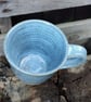 Scandi blue textured clay mug - Image 3
