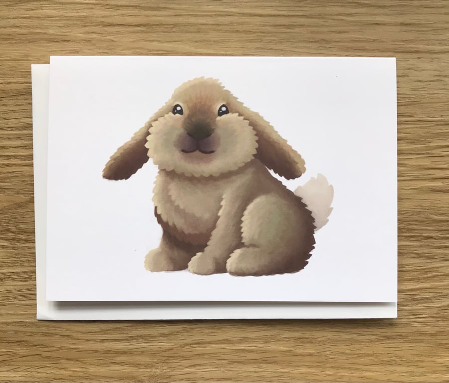 Rabbit Blank Greeting Card