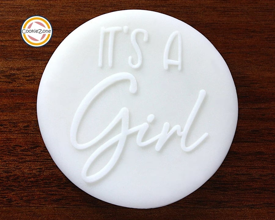 Its a Girl Debossing Fondant Stamp