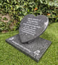 Memorial Grave Plaque Grave Marker Heart grave plaque cemetery stone Gravestone  - Image 4