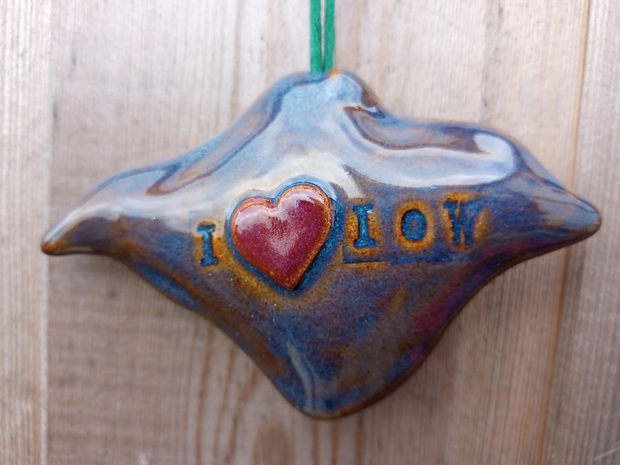 I love Isle of Wight hanging ornament