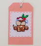 Dogs in Santa hats Christmas Tags Labels - Set of 4 - Image 6