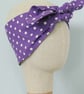 Head Scarf Purple Dotted - Image 2
