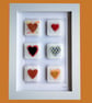 Handmade Fused Glass 'Hearts' Picture - Image 1