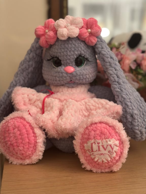     Handmade Crochet Amigurumi Bunny soft plushie