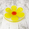 Fused Glass Retro Yellow Flower Dish - Handmade Fused Glass Dish