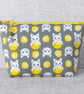 Make up bag, zipped pouch, cats, lemons - Image 7