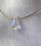 Simple Elegance Sterling Silver Necklace featuring Swarovski Teardrop Crystal  - Image 2