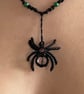 Spider necklace, adjustable, custom colour