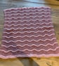 Baby cotton blanket in pink and deep lilac