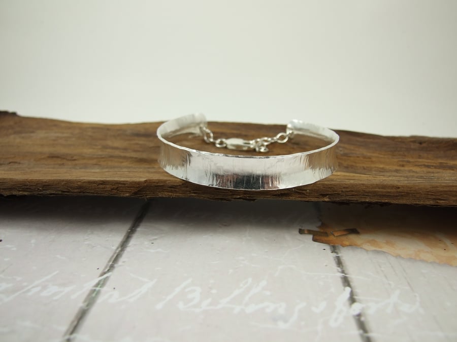 Sterling Silver Heavy Anticlastic  Bangle