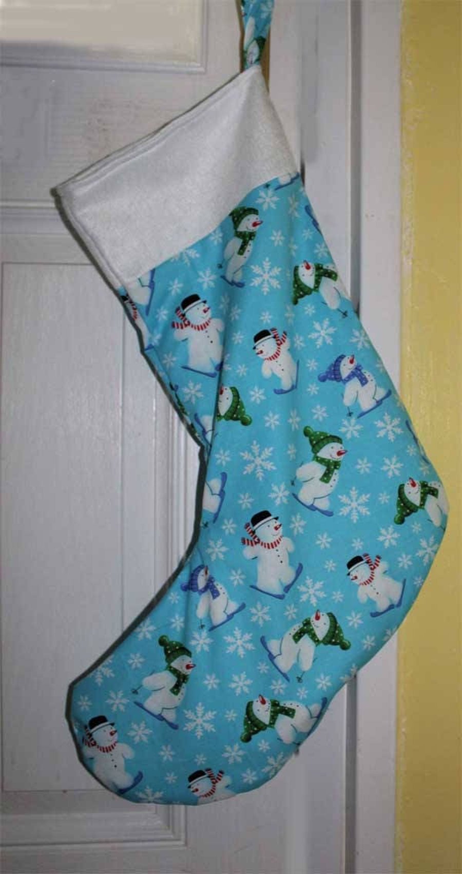 Snowman Print Christmas Stocking