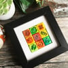 Handmade tiles artwork. Mini mosaic.