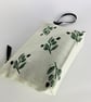 Linen Makeup Bag Mediterranean Olives Print; Hand printed Clutch Bag - Image 7
