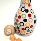 BRIGHT COLOURS SPOTTY BUD VASE
