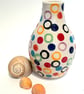 BRIGHT COLOURS SPOTTY BUD VASE