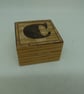 Small wooden box, lift off lid, letter C