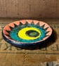 Small ceramic raku fired dish