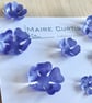 Hand Crafted Blue Silk Satin Wild Rose in 5 sizes - Image 2