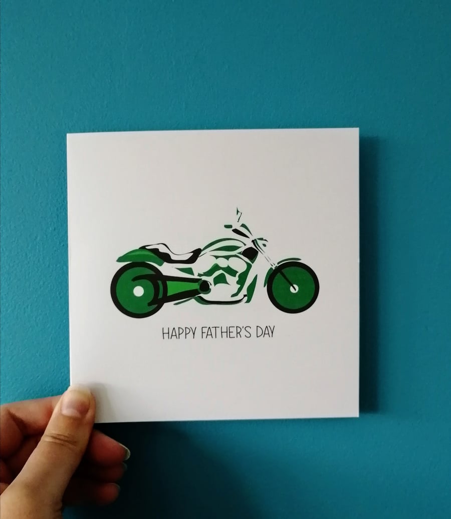 Motorbike card, Bike Card, biker, rider, Father's Day Card, fathers day card
