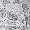 colour your own - stay home house - A6 PRINT