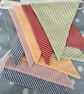 3m, 5m, 10m Stripey Fabric Bunting, Party Flag, Cotton Fabric Bunting