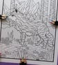 Wolf Forest Animal A4 Colouring Page Printable JPG by S Godwin Studio - Image 3