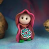 Spring Sale ... Tiny Garden Gnome 'Freya' OOAK Sculpt by Ann Galvin