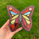 Available Now! Stained Glass Butterfly, Garden Decor, Suncatcher, Mosaic Art