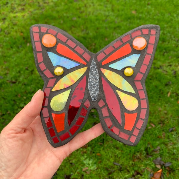 Available Now! Stained Glass Butterfly, Garden Decor, Suncatcher, Mosaic Art