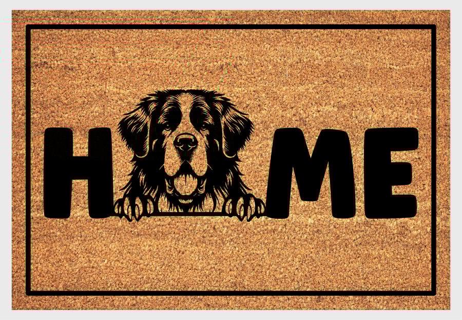 Saint Bernard Home Door Mat No.2 - St. Bernard Welcome Mat - 3 Sizes