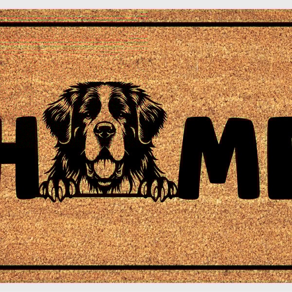 Saint Bernard Home Door Mat No.2 - St. Bernard Welcome Mat - 3 Sizes