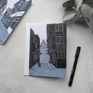 Little Shambles Greetings Card, Yorkshire Coast Note Card