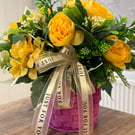 Table decoration gift spring summer artificial flowers yellow flower arrangement