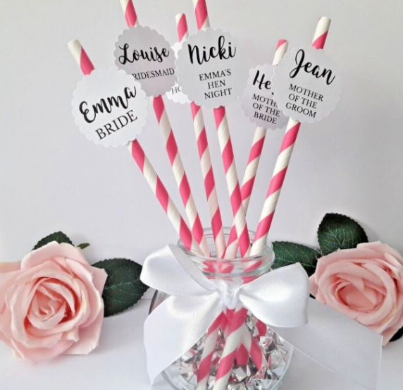 Personalised Hen Night Straws,Bride team straws, Bride squad straws, Hen party 