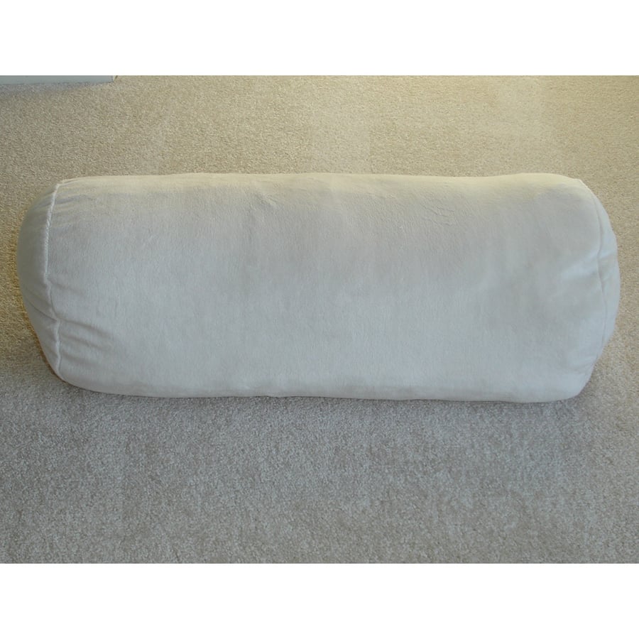 Bolster Cushion Cover 6x16 Cylinder Neck Roll Pillow Plush Beige Minky Fleece