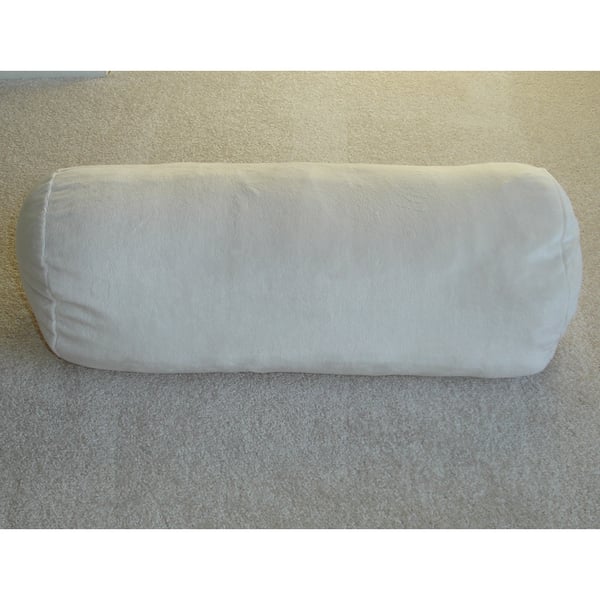 Bolster Cushion Cover 6x16 Cylinder Neck Roll Pillow Plush Beige Minky Fleece