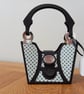 Blue Dotty "Tres Chic" Handbag style gift bag, handmade