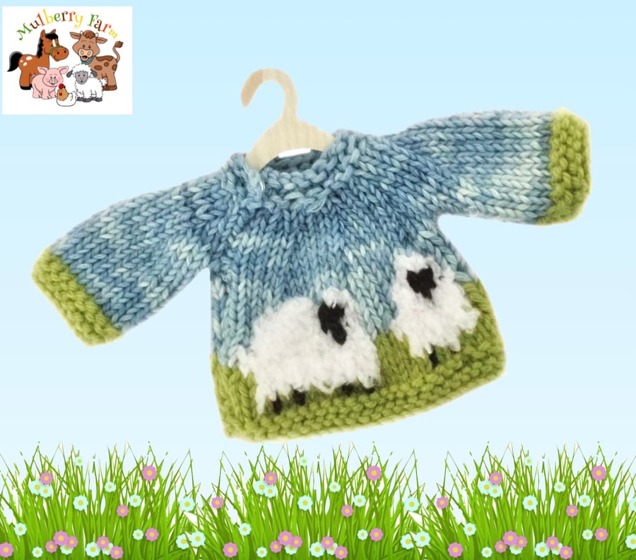 Reserved for Judith - Watercolour Sheep Jumper