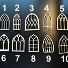 Wooden Fairy Elf Doll House Cathedral Gothic Style Windows Craft Blank MDF Embel