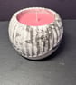 Black & White Marble Effect Jar with Candle